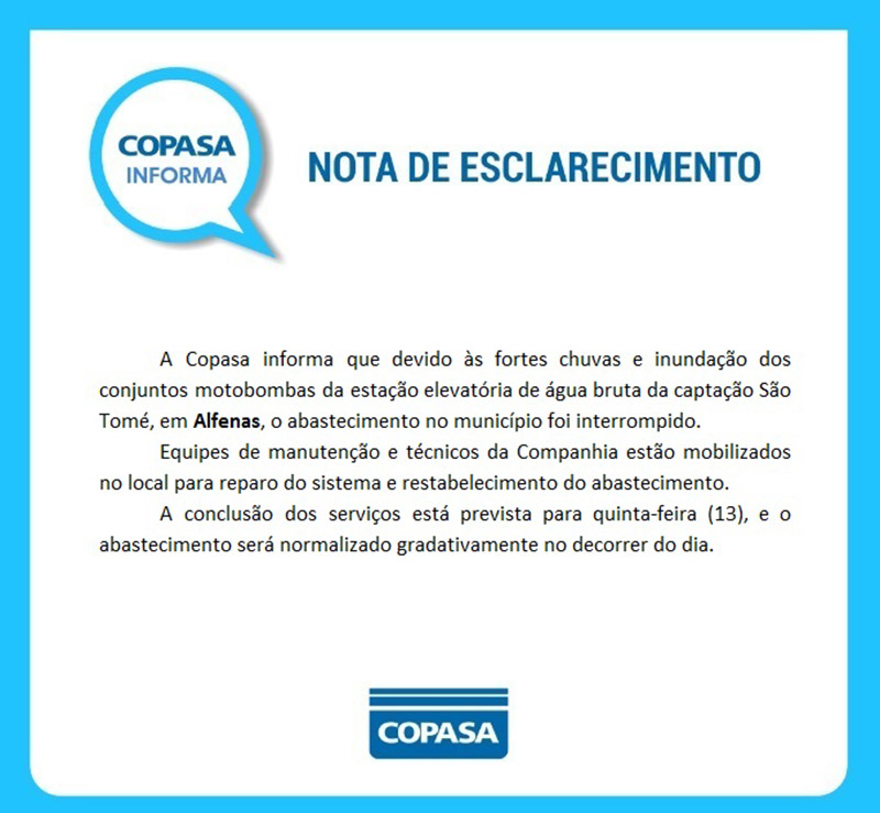 COMUNICADO COPASA